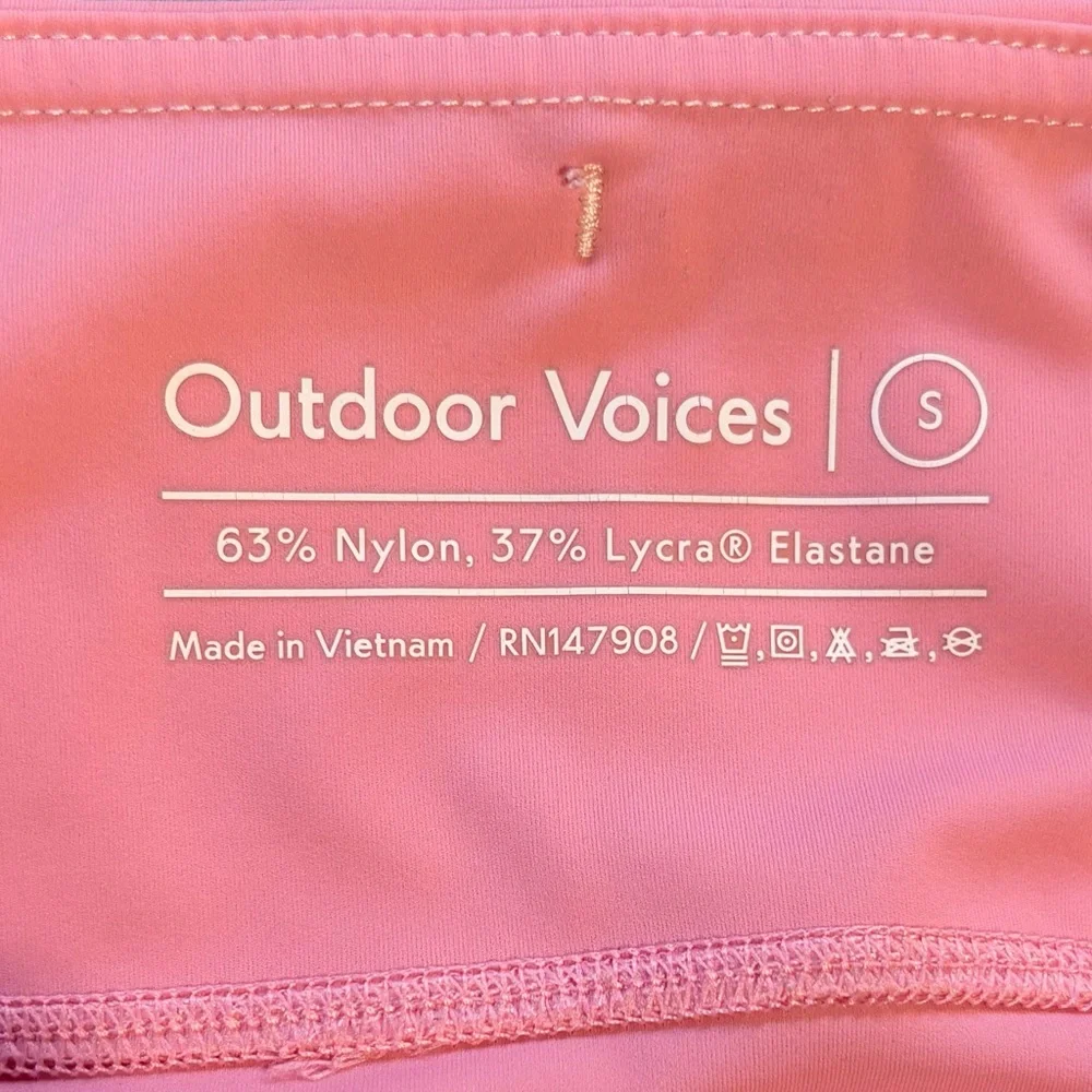 OUTDOOR VOICES  Zoom 7/8 Leggings Super Form Cosmos Pink Punch/White Sz S💚